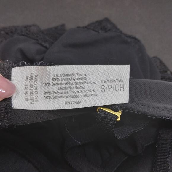 International Intimates Black Baby Doll Size Small Mesh Lining Adjustable Straps - Picture 4 of 11